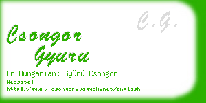 csongor gyuru business card